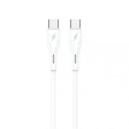 Cablu Date si Incarcare USB-C - USB-C Sendem M36C, 66W, 1m, Alb
