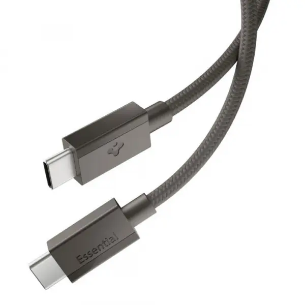 Cablu Date si Incarcare USB-C - USB-C Spigen EB6015CC, 60W, 1.5m, Gri ACA10418
