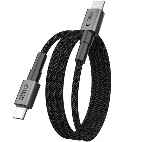 Cablu Date si Incarcare USB-C - USB-C Tech-Protect Ultraboost DNA MagTwist, 100W, 2m, Gri