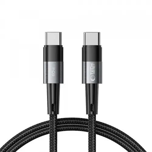 Cablu Date si Incarcare USB-C - USB-C Tech-Protect Ultraboost, 60W, 1m, Gri