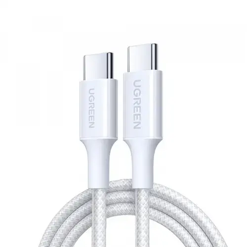 Cablu Date si Incarcare USB-C - USB-C UGREEN L501, 60W, 1m, Alb