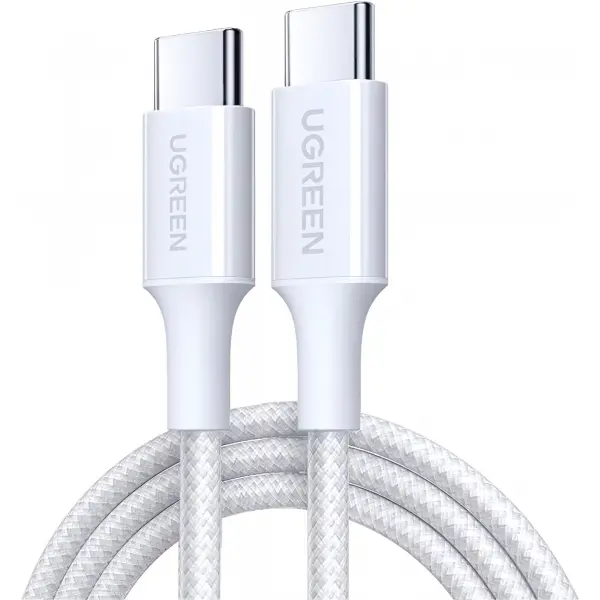 Cablu Date si Incarcare USB-C - USB-C UGREEN L501, 60W, 2m, Alb
