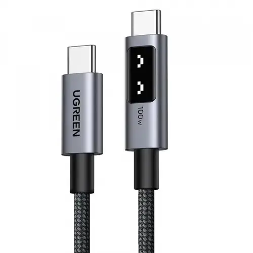 Cablu Date si Incarcare USB-C - USB-C UGREEN L509, 100W, 0.5m, Gri