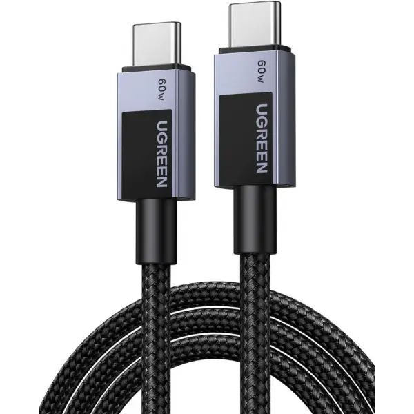 Cablu Date si Incarcare USB-C - USB-C UGREEN L524, 60W, 2m, Gri