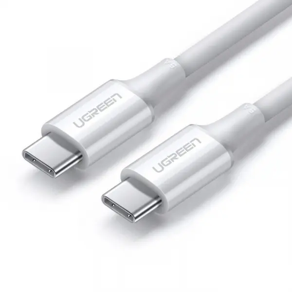 Cablu Date si Incarcare USB-C - USB-C UGREEN US300, 100W, 1m, Alb