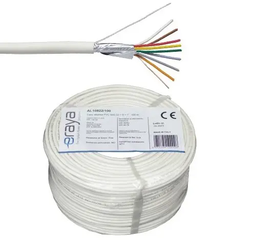 Cablu de alarma cu 6 fire ecranate, din cupru 100%, rola 100m, eRaya AL10622-100