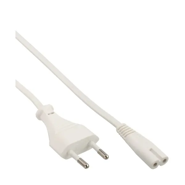Cablu de alimentare Euro la IEC C7 0.3m Alb, InLine IL16603W
