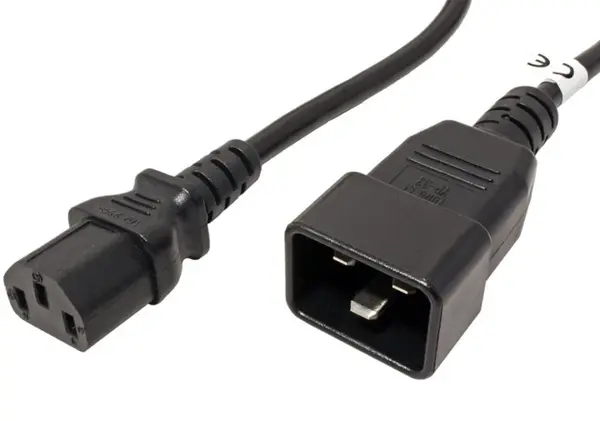 Cablu de alimentare IEC320 C13 la C20 1m Negru, KPSB1