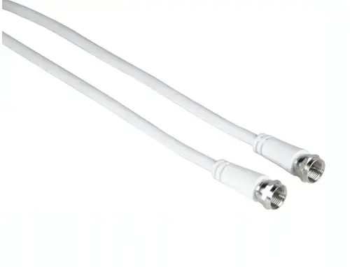 Cablu de conexiune SAT Hama 205039, 5 m, 75 dB (Alb)