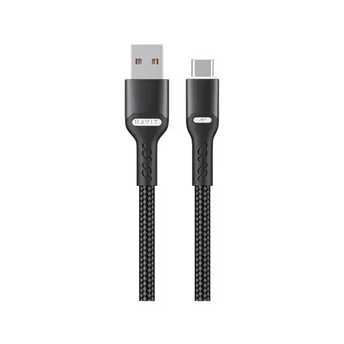 Cablu de date / adaptor Havit CB6217, USB Male la USB-C Male, 1 m (Negru)