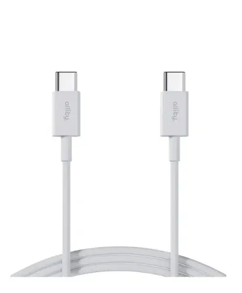 Cablu de date Allity AAUC-03 USB-C - USB-C, 2m, 100W (Alb)