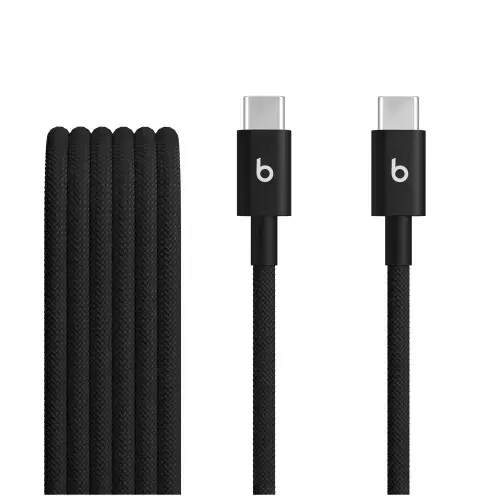 Cablu de date Apple Beats MDGC4EE/A, USB Type-C la USB Type-C, 1.5m, 2 bucati (Negru)
