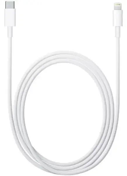 Cablu de date Apple MKQ42ZM/A, USB Tip-C - Lightning, 2m (Alb)