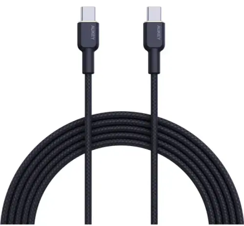 Cablu de date AUKEY CB-NCC1, USB-C - USB-C, 1 m, Negru