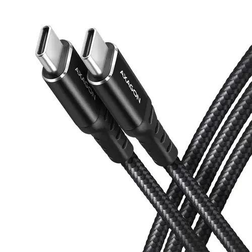 Cablu de date Axagon HQ, USB -C / USB-C, 3A, 200cm, Negru
