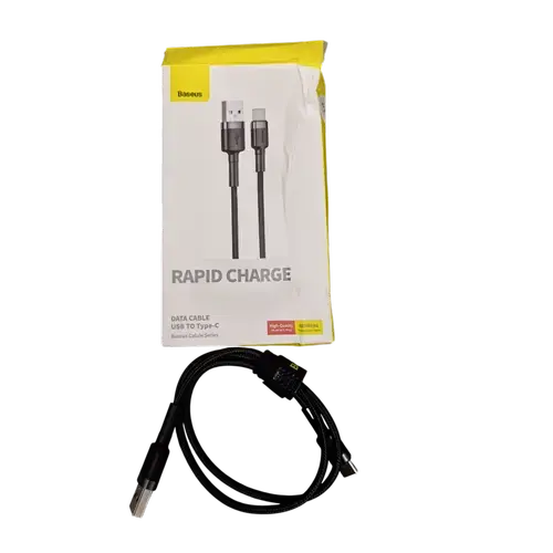 Cablu de Date Baseus Cafule CATKLF-AG1, USB la USB Type-C, 0.5 m, 3A, Negru