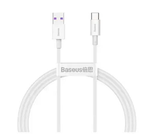 Cablu de date Baseus CATYS-02 Superior, USB - USB Type-C, 66W, 6A, 1m, (Alb)