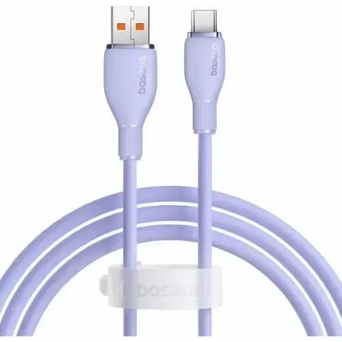 Cablu de date Baseus Pudding, Fast Charging, USB la USB Type-C 100W, 1.2m, Violet