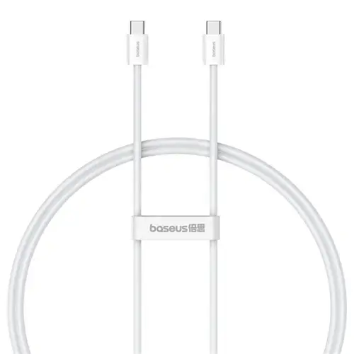 Cablu de date Baseus Superior, Fast Charging, USB Type-C la USB Type-C 30W, 1m, Alb