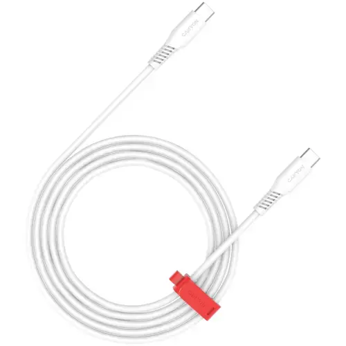 Cablu de date CANYON CC100SC, USB-C - USB-C, 100W, 2m, Alb