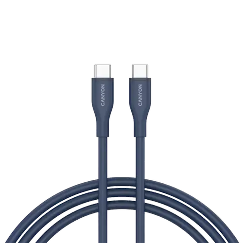 Cablu de date CANYON CNS-CC60SC10DB, 60 W, 1m, USB Type-C (Albastru inchis)