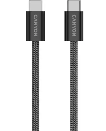 Cablu de date Canyon OnWire 60MG, USB-C - USB-C, 1 m (Negru)