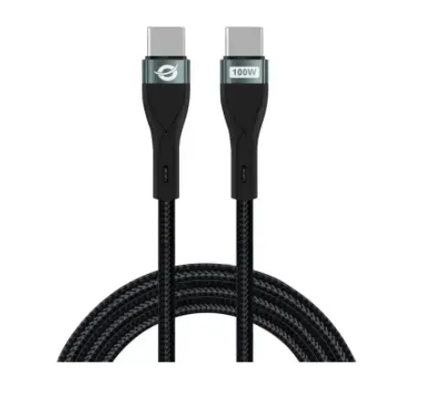 Cablu de date Conceptronic ETTA01B20, USB-C male - USB-C male, 2m (Negru)