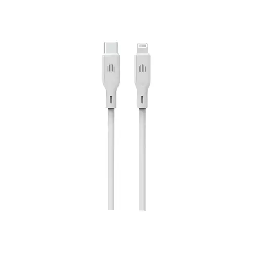 Cablu de date Dviced DV110004, USB-C la Lightning, silicon, 1,25m (Alb)