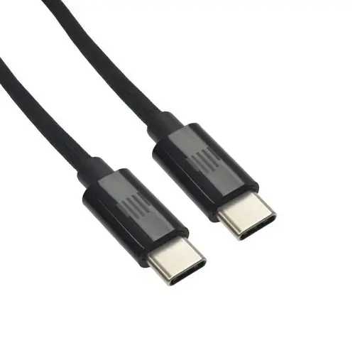 Cablu de date Dviced DV120009, USB-C la USB-C, Nylon Textil, 0,25m (Negru)