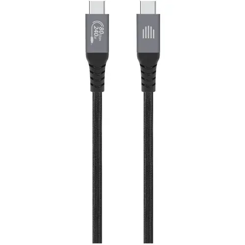 Cablu de date Dviced DV120014 USB4, 80 Gbps, 240 W, 1m (Negru)