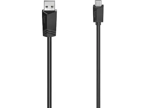 Cablu de date Hama 200633, USB-A - USB-C, 3 m (Negru)