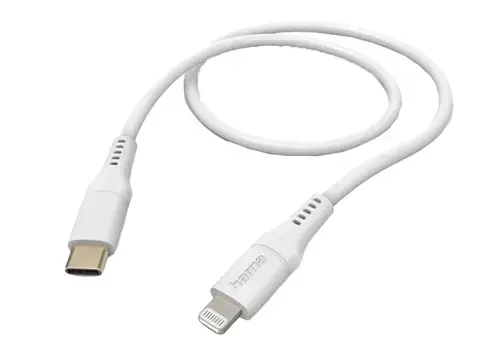 Cablu de date Hama 201574, USB-C - Lightning, 1.5m (Alb)