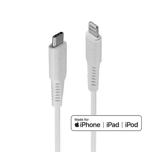 Cablu de date Lindy LY-31318, 3m, USB Type C - Lightning
