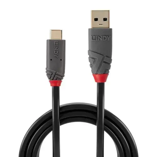 Cablu de date Lindy LY-36911, 1m, USB 3.2 Type A - USB Type C, 10Gbps, 5A, PD