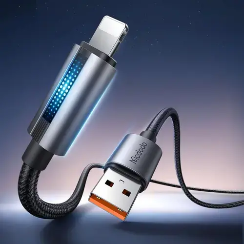 Cablu de date Mcdodo CA-5660, USB-A la Lightning Fast Charging, 3A LED, 1.2m Negru