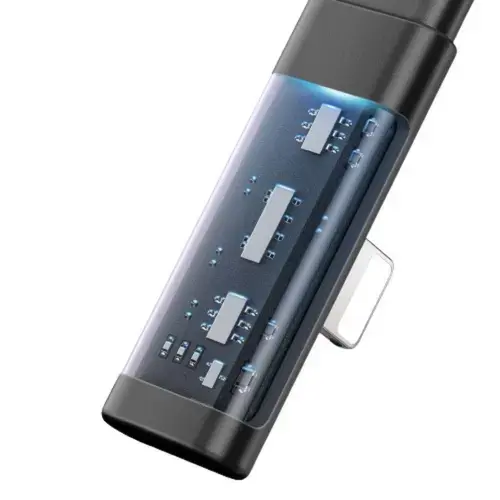 Cablu de date Mcdodo USB - Lightning Dichromatic 90 grade, Fast Charging, LED, 3A, 1.8m, Negru
