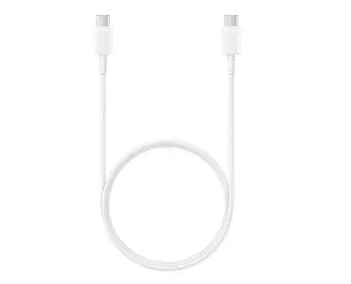 Cablu de date Samsung EP-DA705BWE, GP-TOU021RFBWW, 3A, USB Type-C - USB Type-C, 1m, Bulk (Alb)