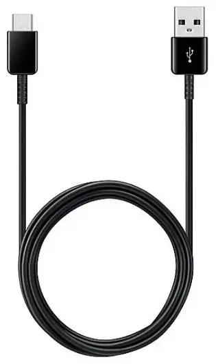 Cablu de date Samsung EP-DG930MBEGWW, USB Type-C, 1.5m, 2 bucati (Negru)
