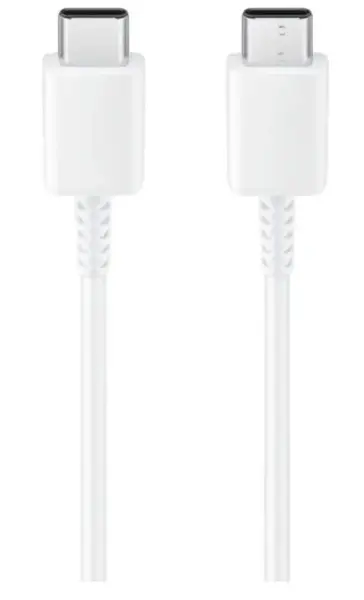 Cablu de date Samsung EP-DW767JWE, GP-TOU021RFCWW, 3A, USB Type-C - USB Type-C, 1.8m, Bulk (Alb)