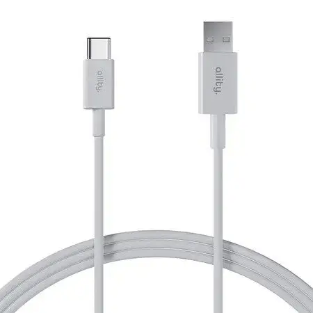 Cablu de date si incarcare Allity AUC-03 USB-A la lightning, 2.4A, 1m (Alb)