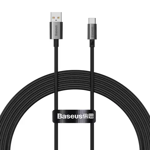 Cablu de date si incarcare Baseus Superior Series P10320102114-02, USB-A - USB-C, 100 W, 2m (Negru)