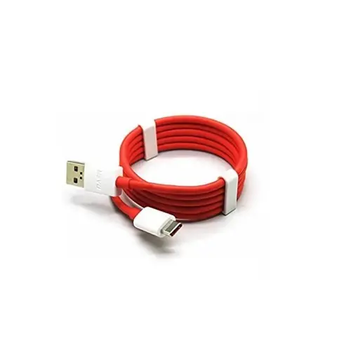 Cablu de date si incarcare OnePlus USB-A la USB-C, 0,95m, 2435313, Bulk (Alb/Rosu)
