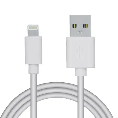 Cablu de date Spacer, USB 2.0 (T) la Lightning (T) pentru iPhone, PVC, retail pack, 1.8m, Alb