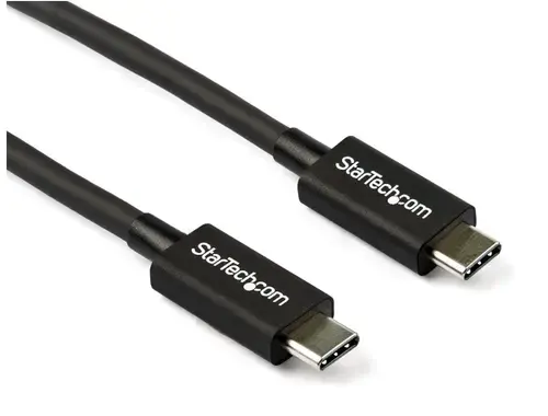 Cablu de date StarTech TBLT34MM80CM, USB-C Thunderbolt 3, 40Gbps, 0.8m (Negru)