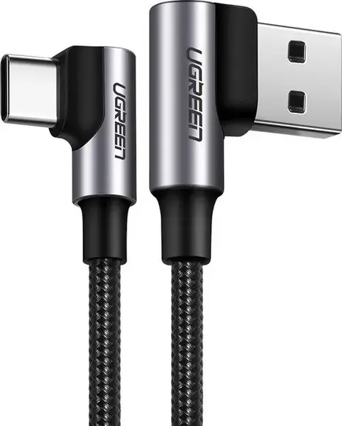 Cablu de date Ugreen 20855B, USB-A la USB-C, 0.5 m (Negru/Gri)