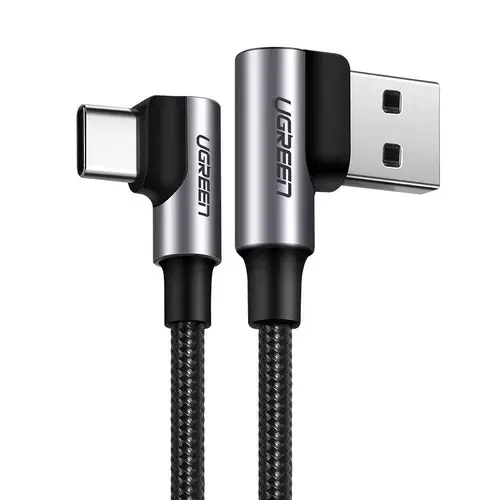 Cablu de date Ugreen, USB - USB-C, 3A, 2 m, Gri