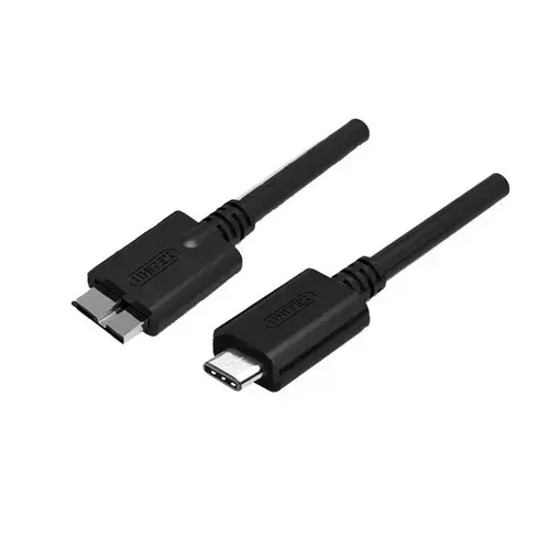 Cablu de date Unitek Y/C475GBK, USB tip-C tata / micro-B 3.0, 1 m, Negru