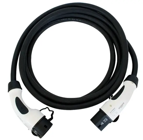 Cablu de incarcare pentru masini electrice, Type 2, trifazat, 22kW, 32A, 5 m, negru, Ampevo, T22-3/32N