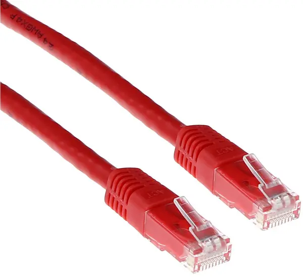 Cablu de rețea ACT - IB8502, RJ45/RJ45, 2m, rosie