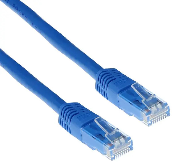 Cablu de rețea ACT - IB8601, RJ45/RJ45, 1m, albastru